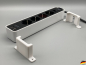 Preview: Halterung für Steckdosenleiste kompatibel mit Brennenstuhl Ecolor USB WEIß
