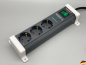 Preview: Halterung für Steckdosenleiste kompatibel mit Brennenstuhl Eco Line - WEIß