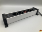 Preview: Halterung für Steckdosenleiste kompatibel mit Brennenstuhl Ecolor USB SCHWARZ