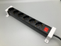 Preview: Universal Halterung für Steckdosenleiste WEIß - Mehrfachsteckdose Wandhalter